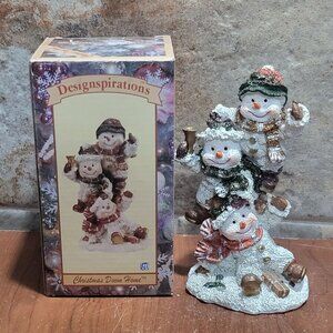 Designspirations Christmas Down Home Three Stacked Snowmen Figurine 2002